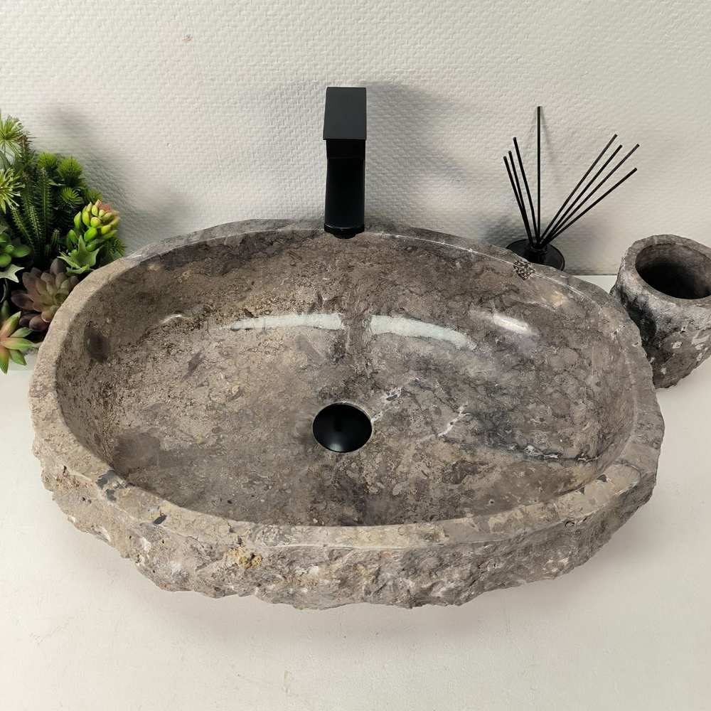 Раковина из мрамора Erozy Grey EM-64974 60*42*16 0888