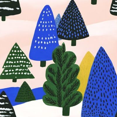 Яркий зимний лес