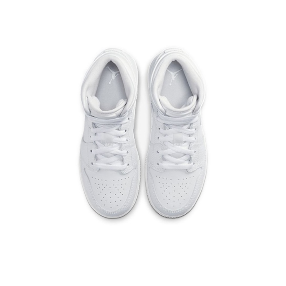 Женские Кроссовки Air Jordan 1 Mid 'Triple White' 554725‑130