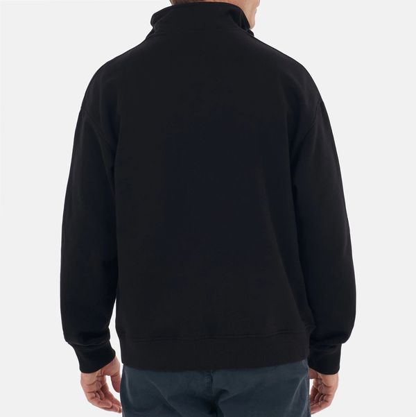 Толстовка с молнией у горла черная - фото 3