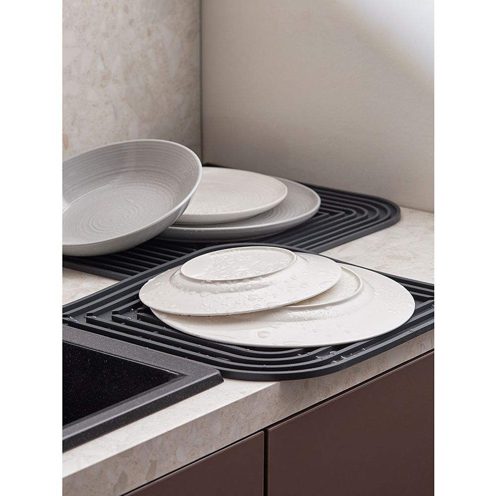 Коврик для сушки посуды Dry Flex, 34,5х31,5 см, графит