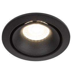 Встраиваемый светильник алюминиевый ЭРА KL100 BK MR16 GU5.3 черный | Алюминиевые встраиваемые светильники