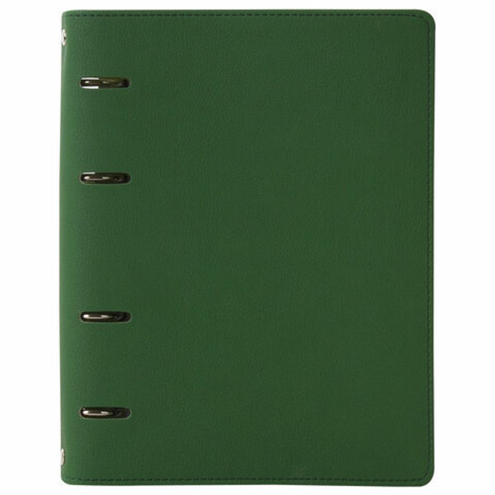 Тетрадь на кольцах А5 (180х220 мм), 120 л., под фактурную кожу, BRAUBERG "Joy", зелёный/светло-зелёный, 129991