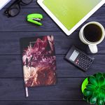 Ежедневник недатированный B6 (127х186 мм), BRAUBERG VISTA, под кожу, твердый, срез фольга, 136 л., "Flowers", 112109