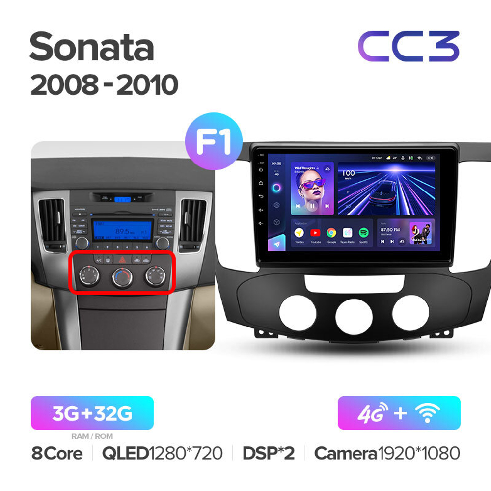 Teyes CC3 9" для Hyundai Sonata 2008-2010