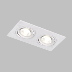 DK3022-WH Встраиваемый светильник, IP 20, 10 Вт, GU5.3, LED, белый, пластик