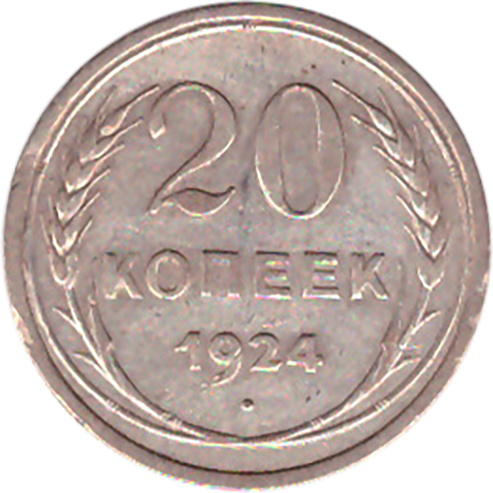 20 копеек 1924 года VF+