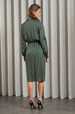 51499 Платье женское (темно-зеленый принт)