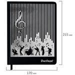 Дневник для музыкальной школы 170х215 мм, 48 л., обложка кожзам твердая, фольга, BRAUBERG, справочный материал, МУЗЫКАНТЫ, 107366