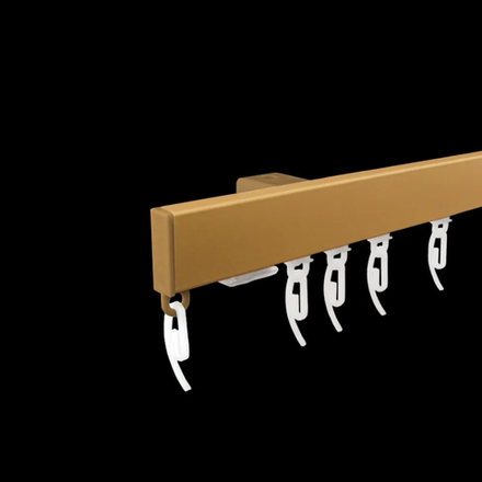 Профильный алюминиевый карниз 1-рядный "Универсал", латунь. Цена за 1 п.м.