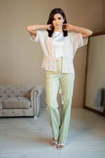 3754 Брюки женские (фисташковый)