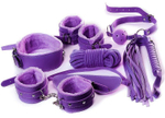 Фиолетовый набор БДСМ «Накажи меня нежно» с карточками