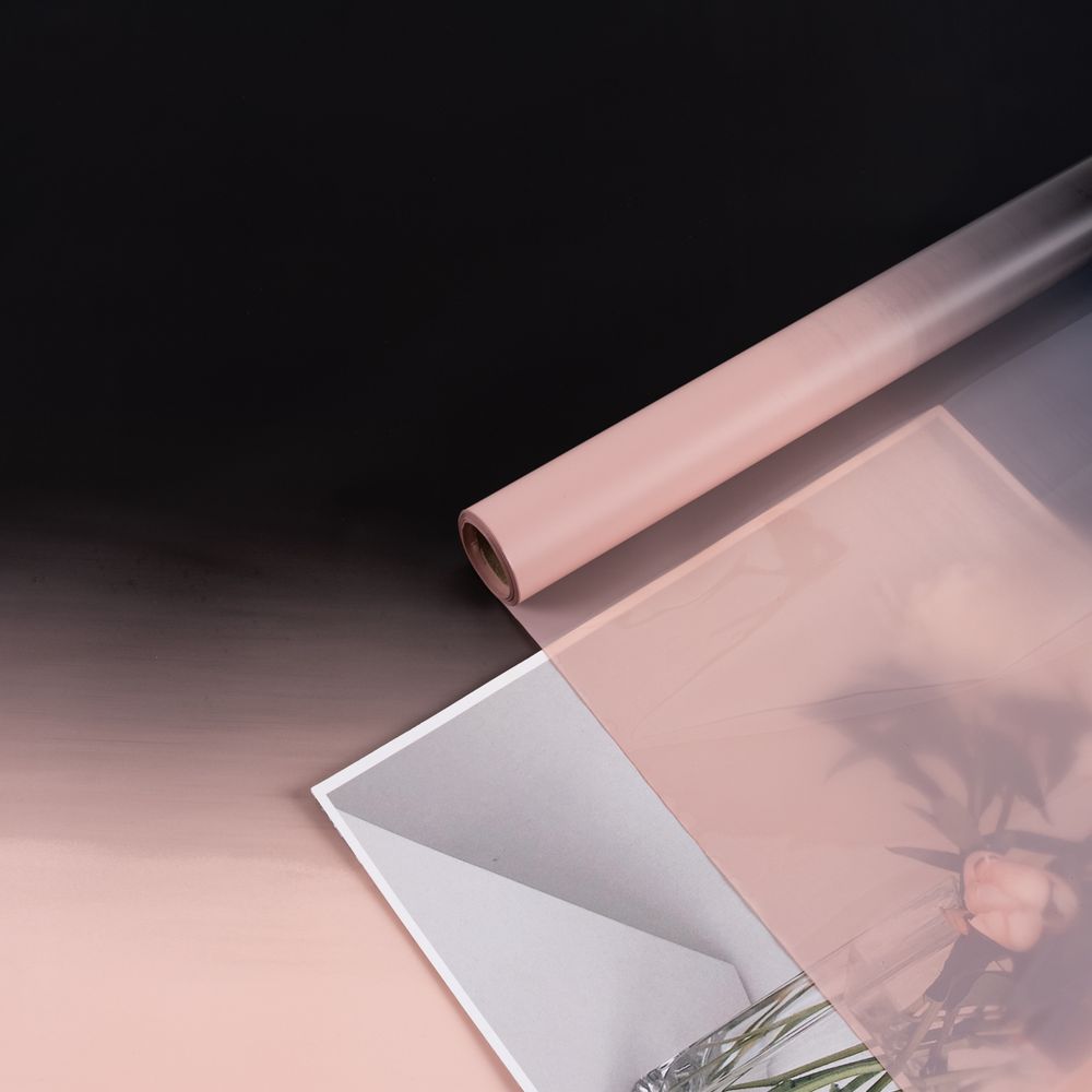 Пленка матовая/глянцевая "Gradient Flow" 58см*10м Черная/Пудровая