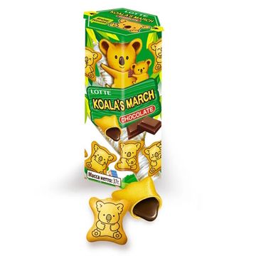 Печенье Lotte Koala's March Chocolate с шоколадной начинкой, 37 г (Корея)