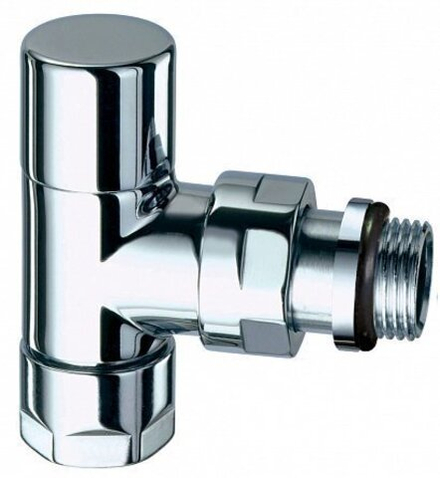 Вентиль запорный угловой, TOP LINE, 1/2" гайка М24х19, серебро, EPDM