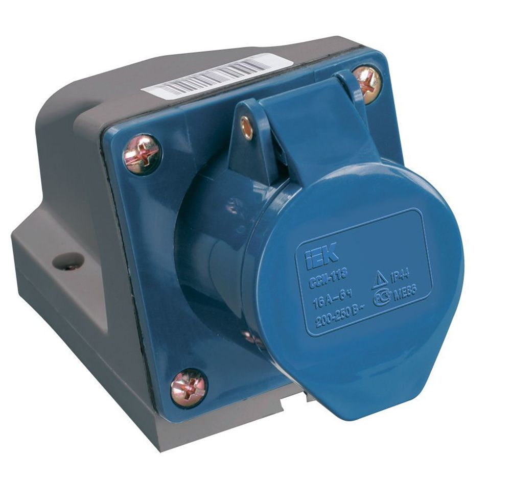 Розетка стационарная ССИ-123 2P+PE 32А 200-250В IP44 IEK