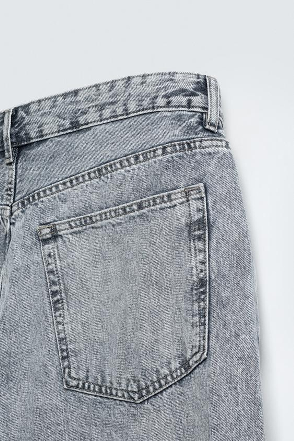 ZARA ШИРОКИЕ ДЖИНСЫ BAGGY FIT, СЕРЫЙ / СИНИЙ