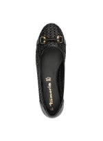 Кожаные балетки чёрного цвета Tamaris