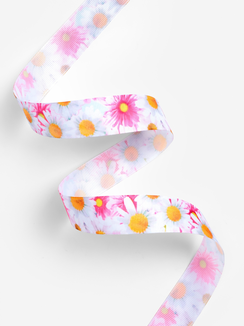 Лента репсовая 25мм, ромашки АУ 3019917