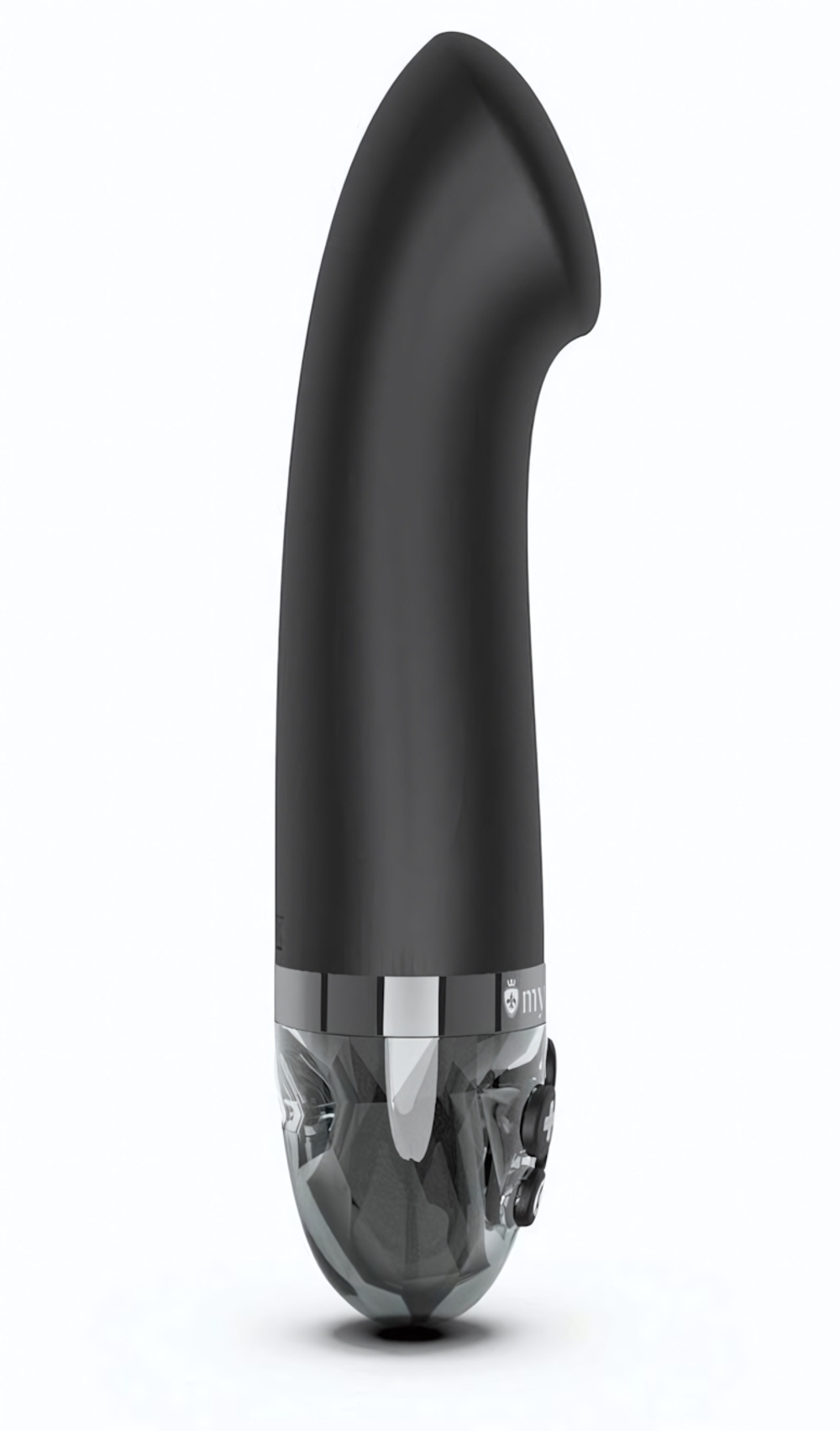 Черный вибратор с функцией электростимуляции Right on Ron - 17 см. (Цвет: черный)