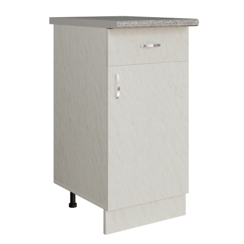 Стол разделочный 40 белый мрамор (1 ящик), столешница гранит пёстрый