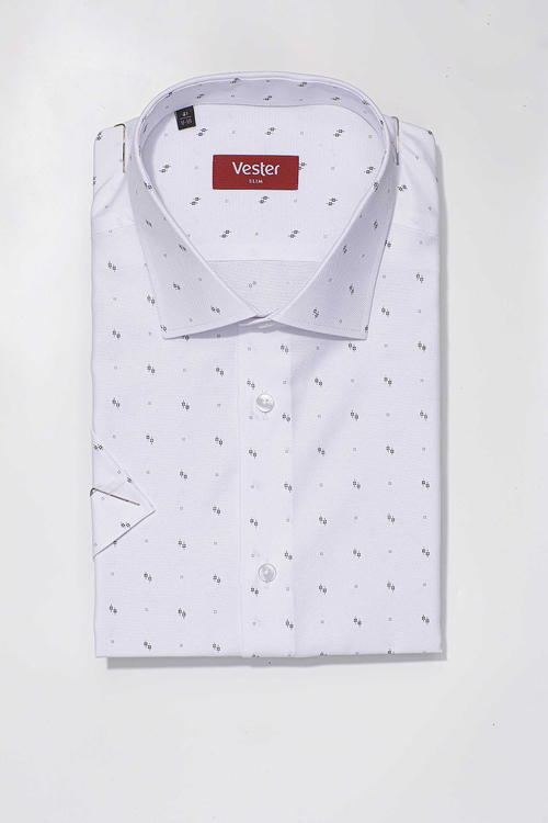 Сорочка мужская VESTER короткий рукав, приталенный силуэт 72914 32 скоро поступление