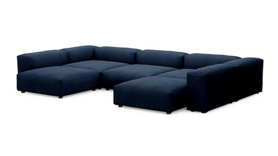 Диван Фиджи (П-образный) Velutto 54 378*242*62 см,  Велютто Нераскладной Фиеста