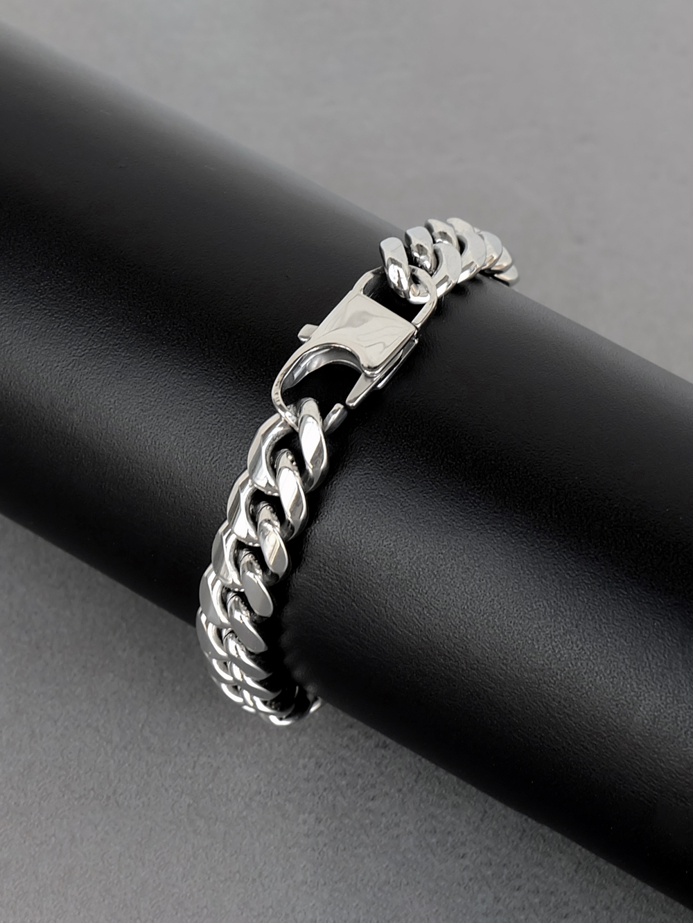 Мужской браслет из стали, панцирное плетение