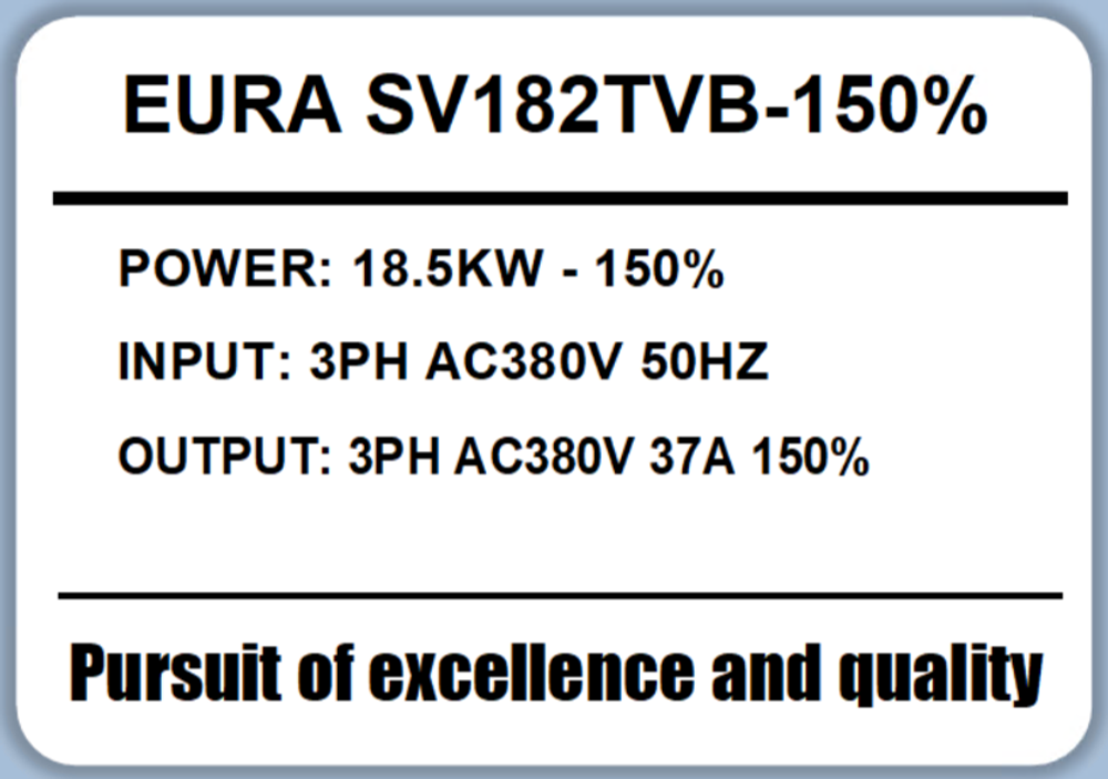 Преобразователь частоты EURA серии S-Vector для насосной станции SV182TVB-150% 37A