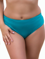 Однотонные пляжные трусики-слипы (Размер: XXL) (Цвет: бирюзовый)