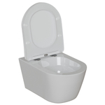 Унитаз подвесной безободковый WAVE PRIME Tornado3.0 сид. дюропласт, м/л, быстр, БЕЛЫЙ глянец (L)