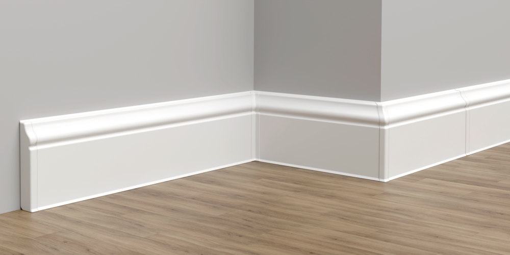 Плинтус ПВХ Идеал Дюра фигурный 093 Графит 80х16х2200 мм