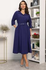 Платье с поясом Доминанта НЬЮ (чернильно-синий) П14343-16М LT Collection