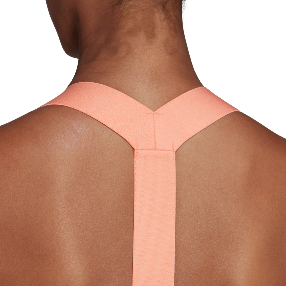 Женский топ теннисный Adidas Women Y-Tank Heat Ready - tech purple/shock yellow