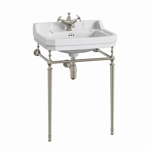 Консоль с раковиной Burlington Edwardian B5 1TH шлифованный никель