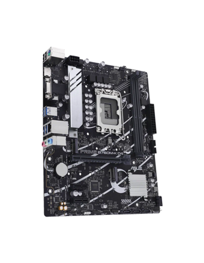 ASUS PRIME B760M-K D4, LGA1700, B760, 2*DDR4, 4*SATA, 2*M.2, 4*USB 3.2, 2*USB 2.0, 1*PCIx16, 2*PCIx1, VGA+HDMI, mATX; 90MB1DS0-M0EAY0
