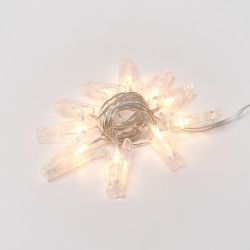 ULD-S0200-010-STB-2AA WARM WHITE IP20 CLIPS Гирлянда светодиодная на батарейках 2AA не в-к. Прищепки. 2м. 10 светодиодов. Теплый белый свет. Провод прозрачный. TM Uniel.