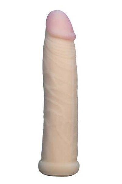 Телесная насадка Harness из неоскин - 17,4 см. (Цвет: телесный)