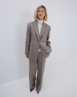 Жакет из смесового кашемира Лоро Пиана елочка