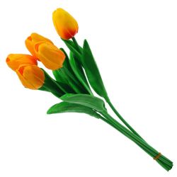 GAEM Цветы искусственные "Букет Тюльпанов" (Real Touch), L10 W10 H34 см