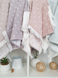 Полотенце кухонное 50x70 Tivolyo home Dotty фиолетовое