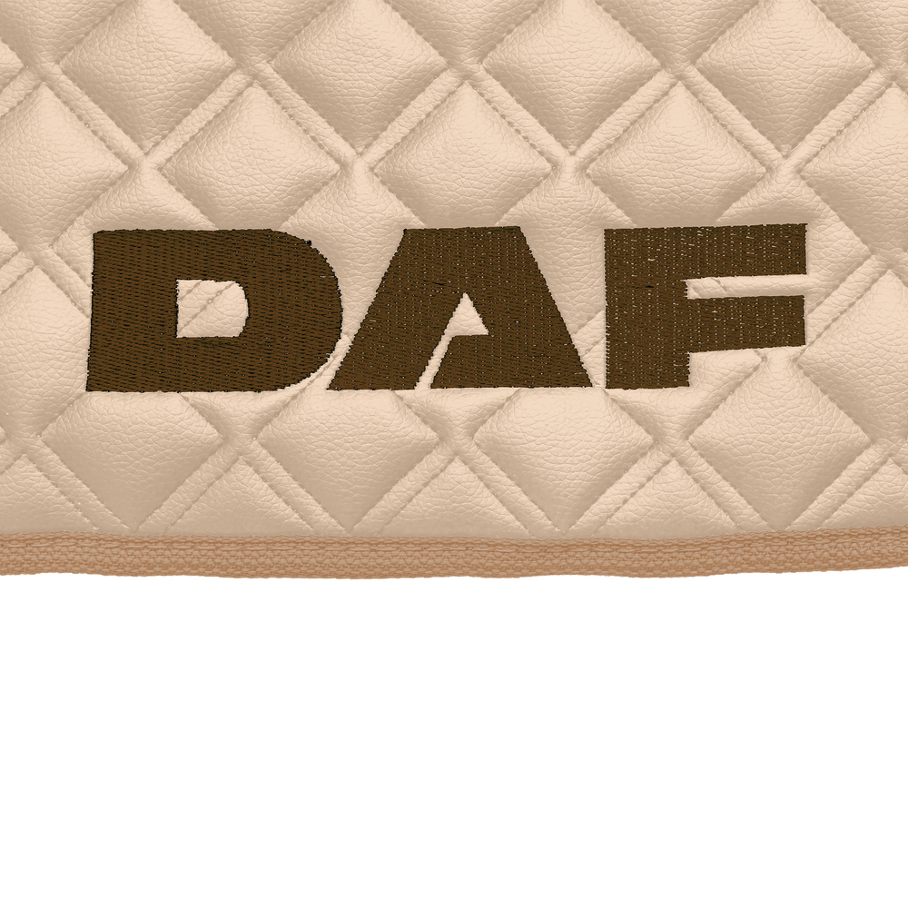 Ковры Daf XF-105 с 2006 года (механика) (экокожа, бежевый, бежевый кант, коричневая вышивка)