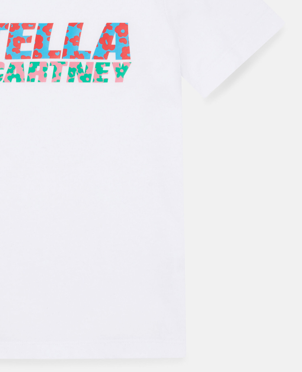 Футболка STELLA McCARTNEY Белый/Термопринт: разноцветный логотип (Девочка)