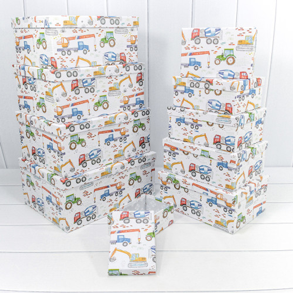 Коробка 34х26х15.3 см Набор 10 шт "Детский" (Белый)