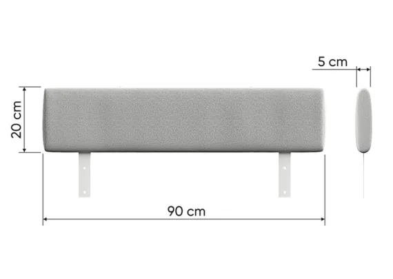 Защитный бортик для дивана-кровати Kidi Soft, бежевая антивандальная ткань