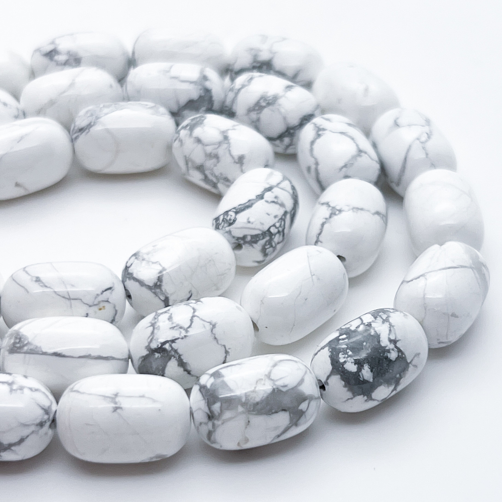 Магнезит бусины, размер около 14*10 мм, цена за набор 6 шт