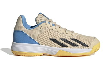 Детские теннисные кроссовки Adidas Courtflash K - beige/blue/yellow
