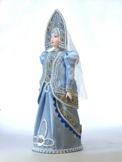 Кукла коллекционная "Русская снегурочка"