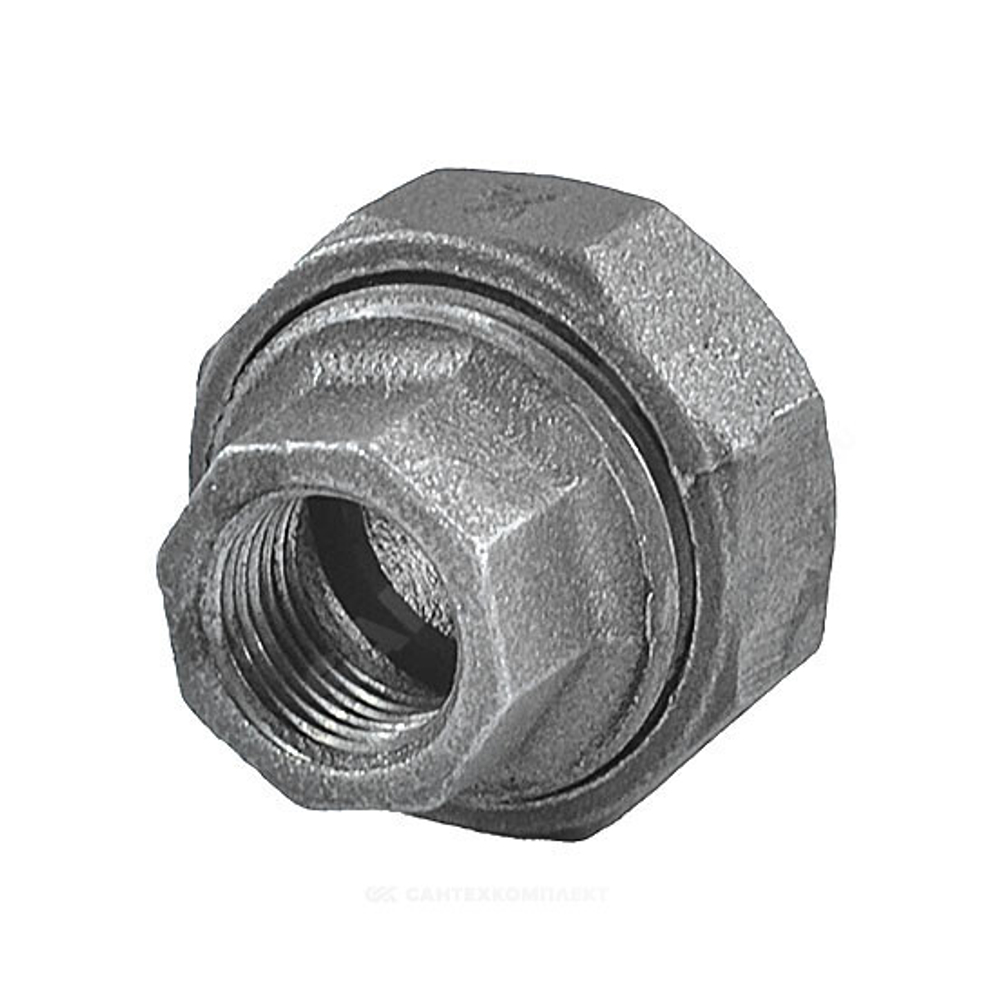 Соединитель прямой американка чугун Ду 25 (1") ВР/ВР Fittex PLUS