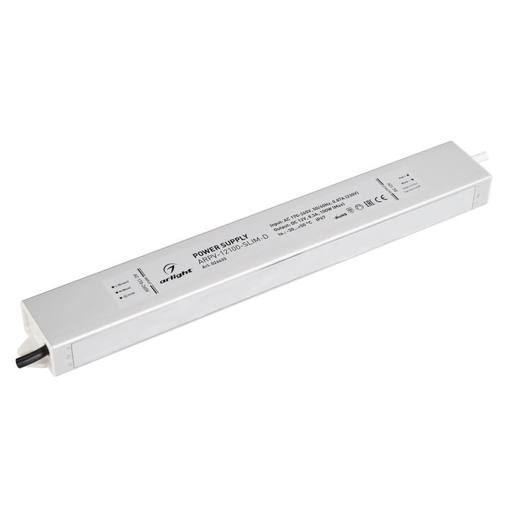 Блок питания Arlight ARPV-12100-Slim-D 12V 100W IP67 8,3A 026433